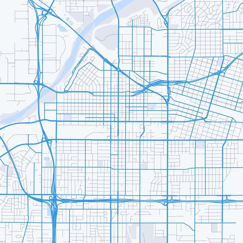 Map of Bakersfield