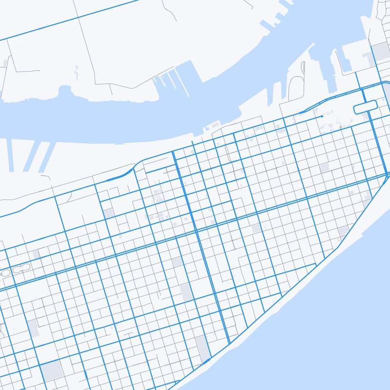 Map of Galveston