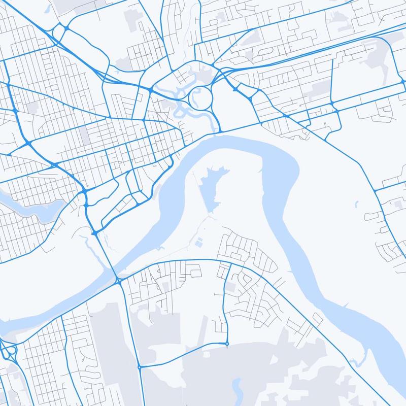 Map of Moncton