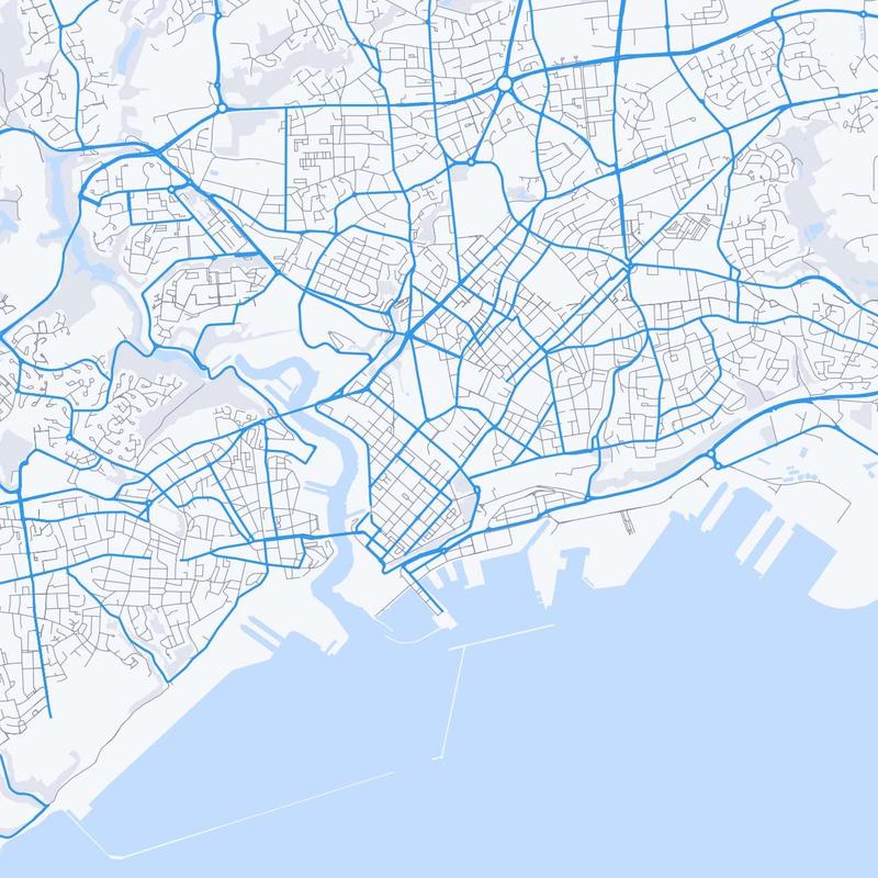 Map of Brest