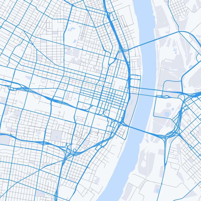 Map of St. Louis