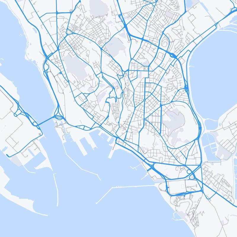 Map of Cagliari
