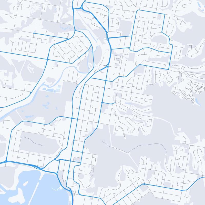 Map of North Gosford