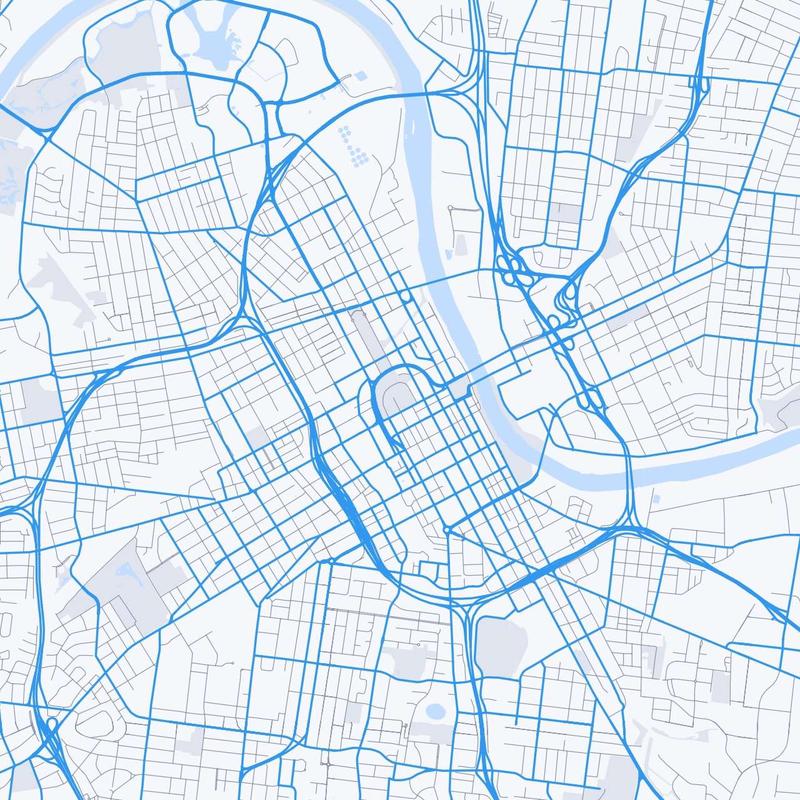 Map of Nashville