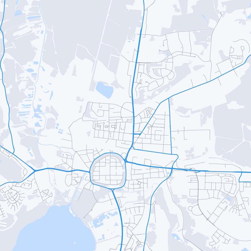 Map of Neubrandenburg