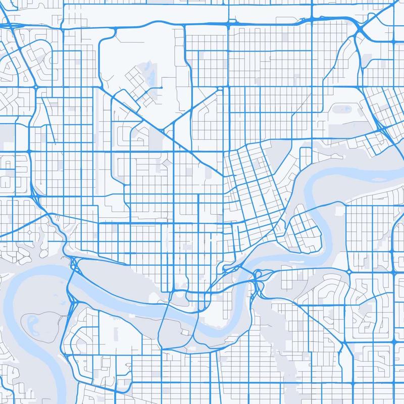 Map of Edmonton