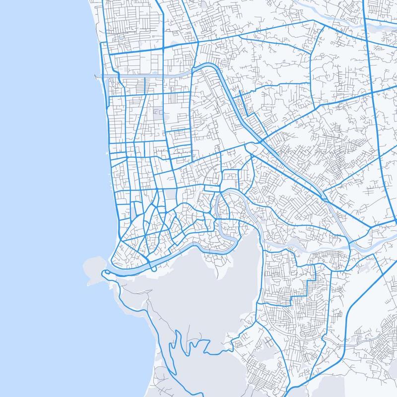 Map of Padang