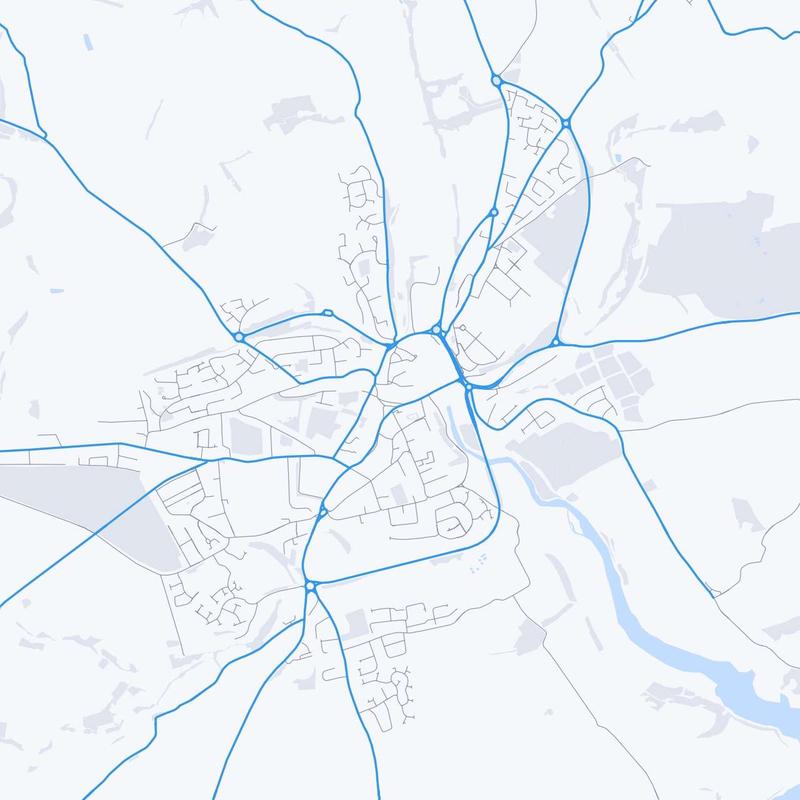 Map of Haverfordwest