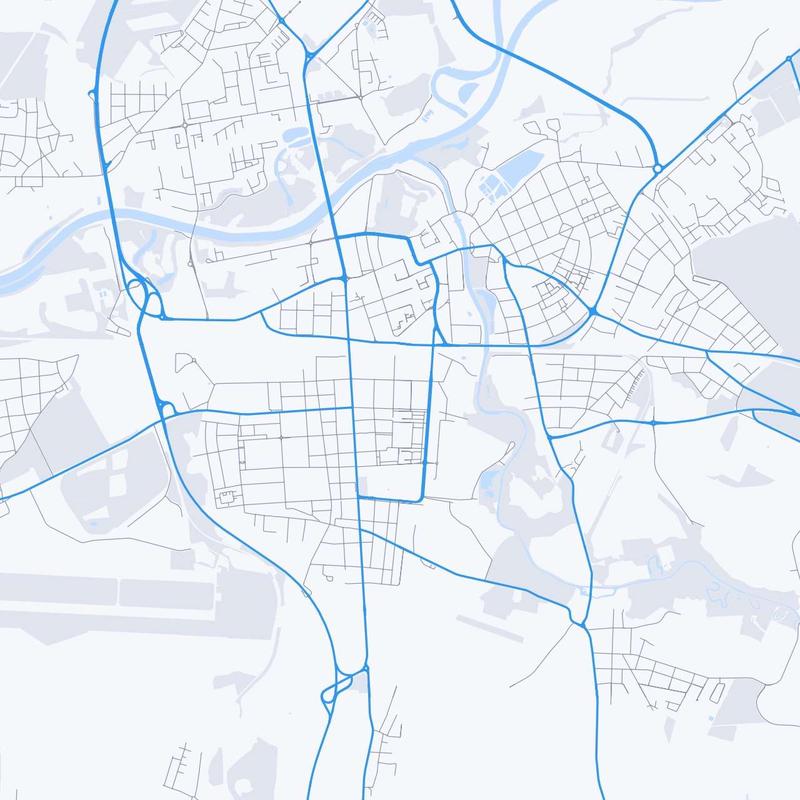Map of Pardubice