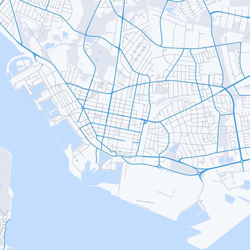 Map of Esbjerg
