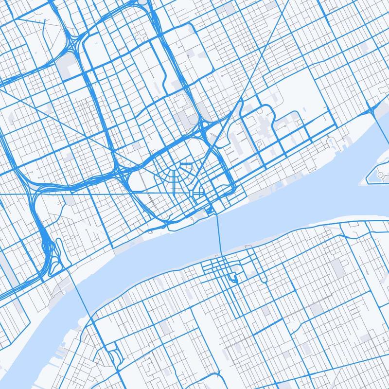 Map of Detroit