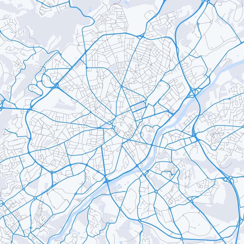 Map of Limoges