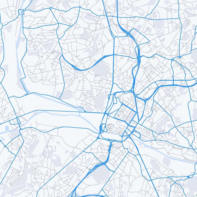 Map of Charleroi